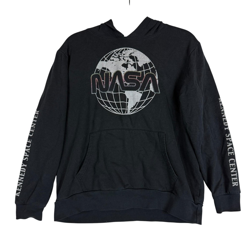 Freeze NASA Hoodie Youth 2XL Black Pullover Fleece Kennedy Space Center Graphic